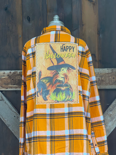 Halloween Series Art Flannel- WITCHYPOO